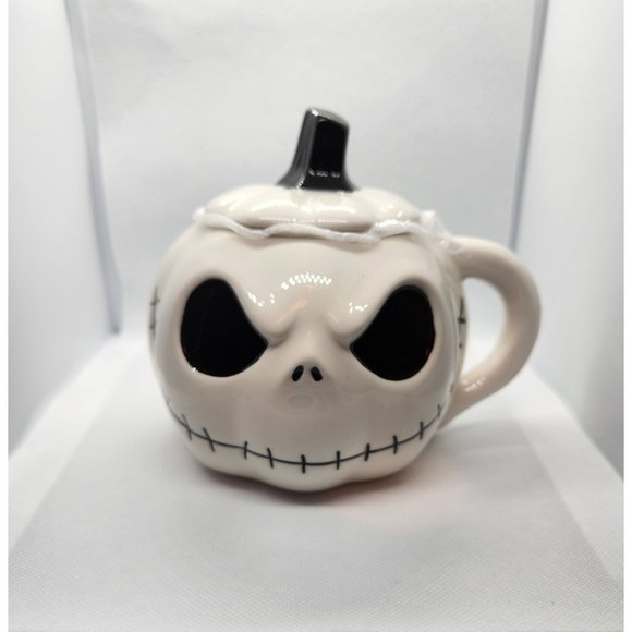 New! Jack Skellington Pumpkin Coffee Mug with Lid Topper! - Picture 1 of 3